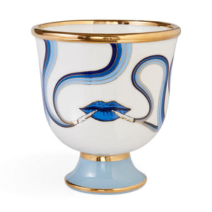 Gilded Porcelain Pedestal Bowl | Jonathan Adler Druggist | Oroa.com