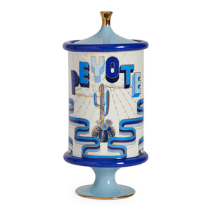 Blue Prints Porcelain Peyote Canister | Jonathan Adler Druggist | Oroa.com