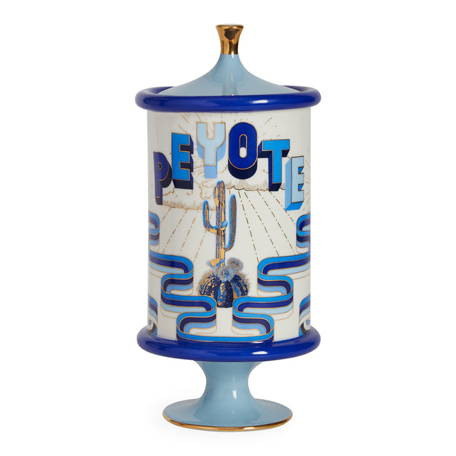 Blue Prints Porcelain Peyote Canister | Jonathan Adler Druggist | Oroa.com