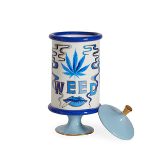 Blue-Toned Porcelain Weed Canister | Jonathan Adler Druggist | Oroa.com