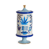 Blue-Toned Porcelain Weed Canister | Jonathan Adler Druggist | Oroa.com