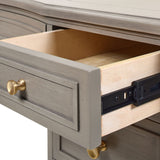 5 Drawer Executive Desk - Dove Gray