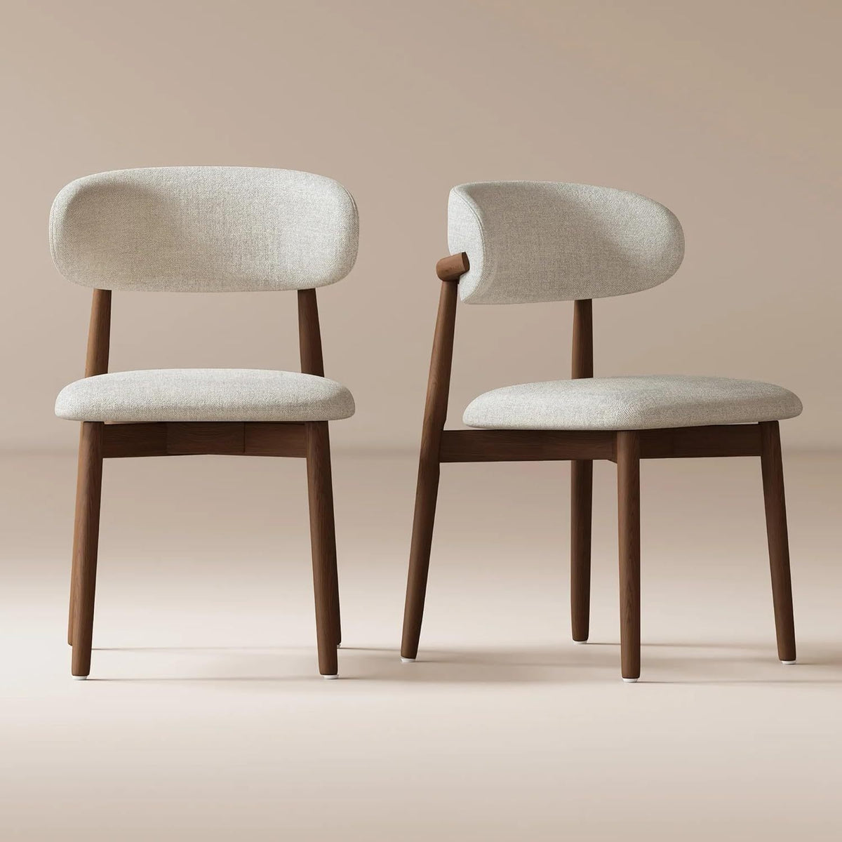 Walnut Ash Wood Dining Chairs (2) | Maison Naturelle