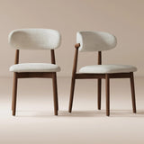 Walnut Ash Wood Dining Chairs (2) | Maison Naturelle