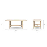 Milo 8-Seat Oval Reclaimed Pine Dining Table, Light Natural Cerused - OROA Online Furniture