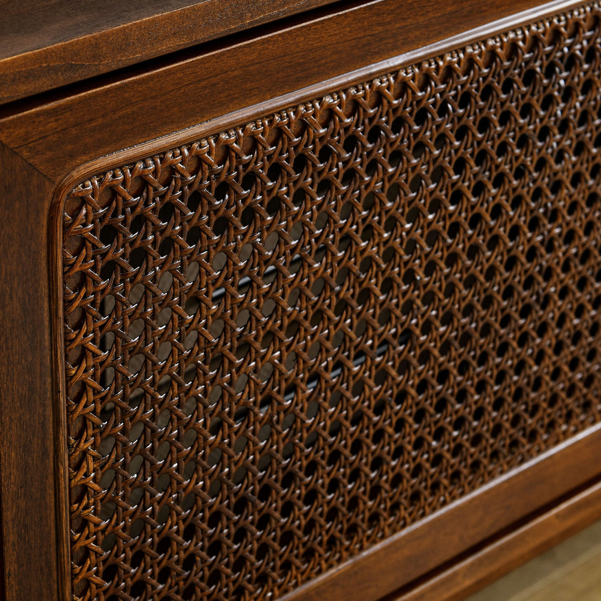Mid Century Modern Rattan TV Stand - OROA