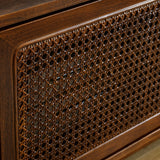 Mid Century Modern Rattan TV Stand - OROA