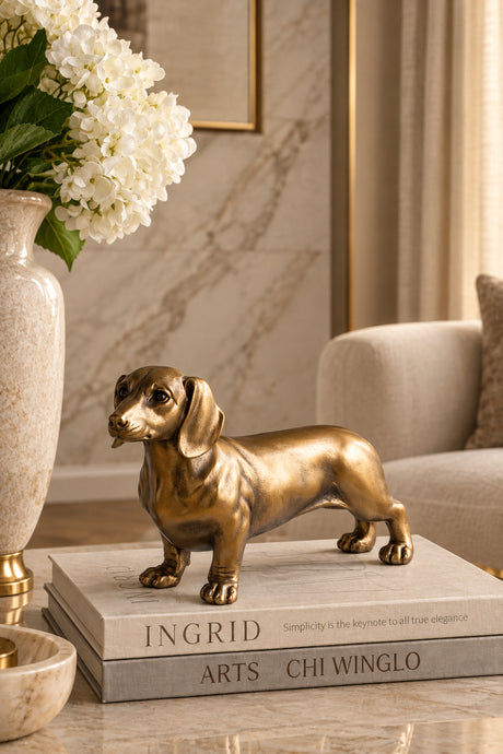 Copper Dachshund Figurine
