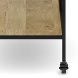 Natural Mango Wood Bar Cart - OROA