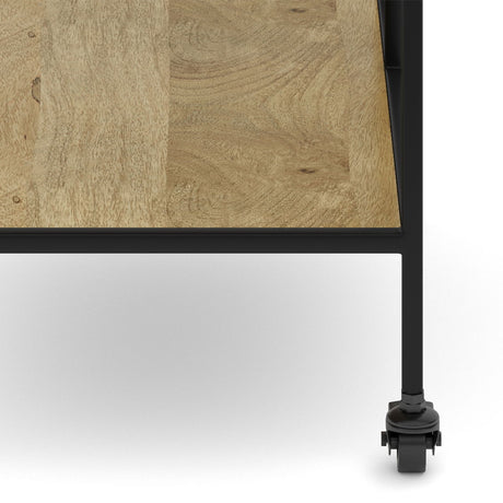Natural Mango Wood Bar Cart | OROA