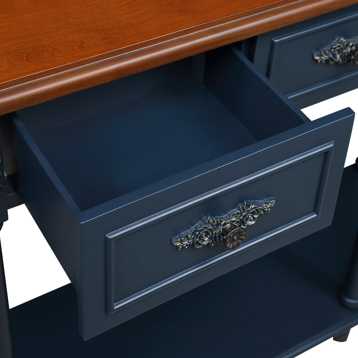 Modern European furniture - Retro Curved Wood Console Table - www.oroa.com