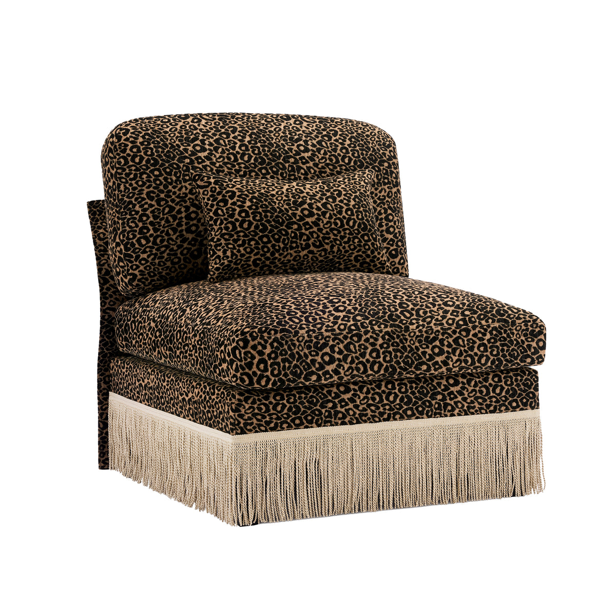 leopard chair with fringe - oroa