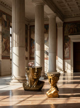 Gold Grecian Bust Side Table