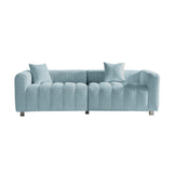 light blue sofa