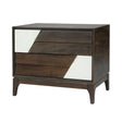 Brown and Cream Geometric Nightstand – OROA, view 2
