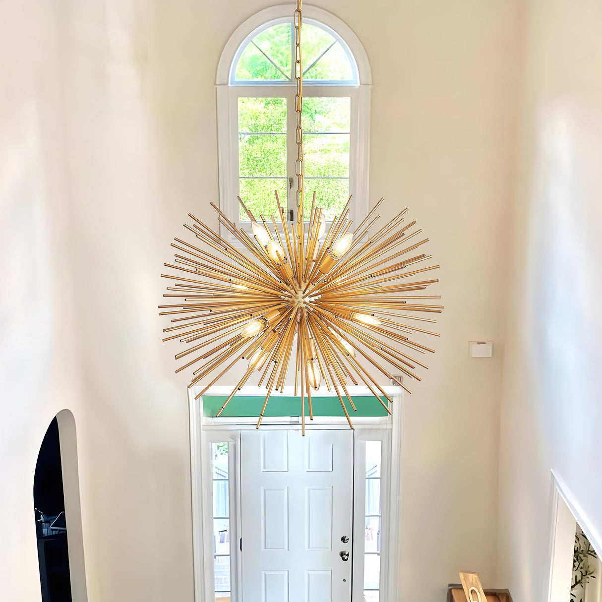 Mid-Century Modern 12-Light Starburst Chandelier - OROA