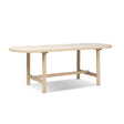 Milo 8-Seat Oval Reclaimed Pine Dining Table, Light Natural Cerused - OROA Online Furniture