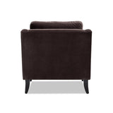 velvet brown chair