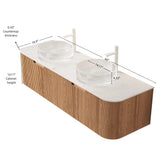 Floating Bathroom Vanity & Glass Basins - OROA
