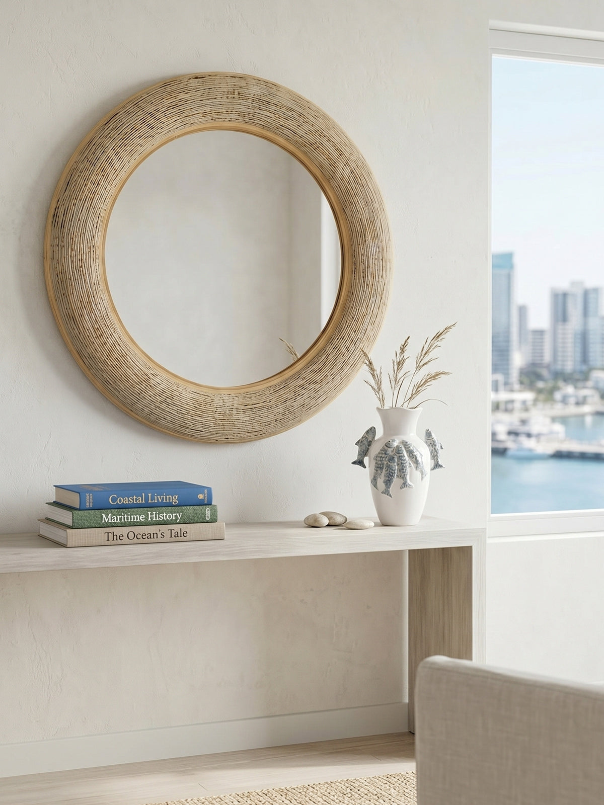 woven wall mirror