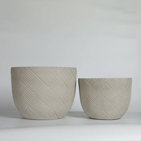 Round Concrete Planter (S/2)