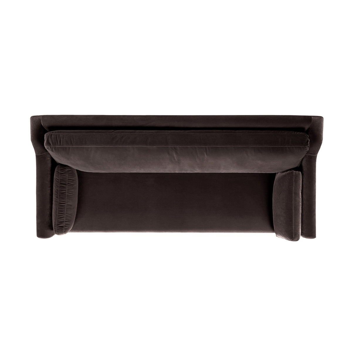 Josephine Modern Upholstered Sofa with Solid Wood Legs, Deep Brown Performance Velvet - OROA Modern Furniture