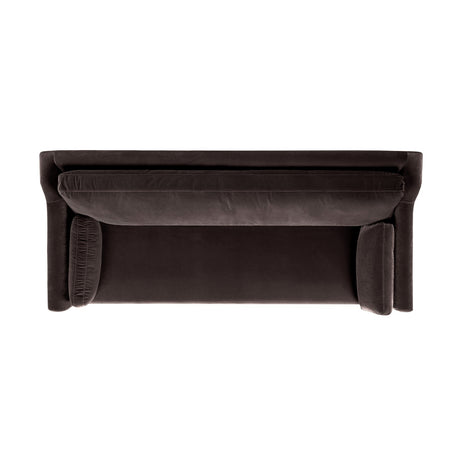Josephine Modern Upholstered Sofa with Solid Wood Legs, Deep Brown Performance Velvet - OROA Modern Furniture