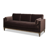 Knox Modern Farmhouse Sofa, Deep Brown Performance Velvet - OROA Online Furniture