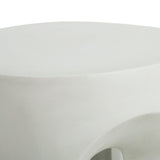 Outdoor Round Top Side Table in Antique White