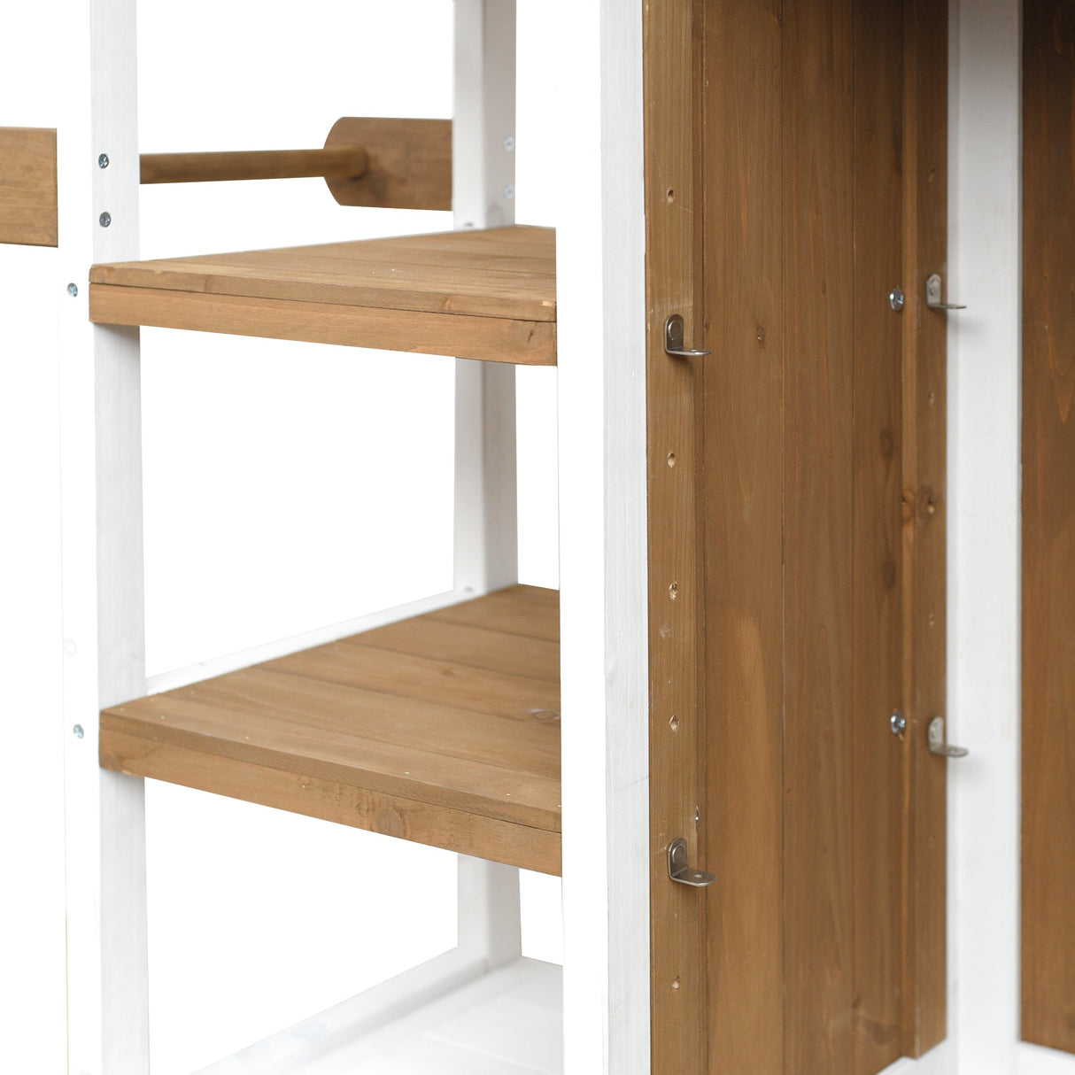 Foldable Outdoor Kitchen Island Patio Prep Station - White