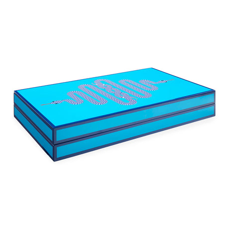Blue Lacquer Backgammon Set | Jonathan Adler Eden | Oroa.com