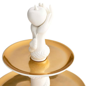 Gold Porcelain 2-Layer Tray | Jonathan Adler Eve Bon Bon | Oroa.com