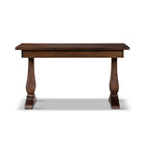 Whitmore Reclaimed Pine Writing Desk, Java Brown with Natural Grain - OROA Modern Furniture