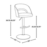 Sage Green Walnut Adjustable Swivel Bar Stools Set of 2 – OROA, view 9