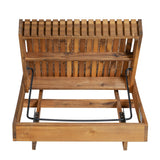 Lounge Chaise Set, Acacia Solid Wood - OROA