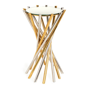 Mirrored Glass Accent Table | Jonathan Adler Electrum | Oroa.om