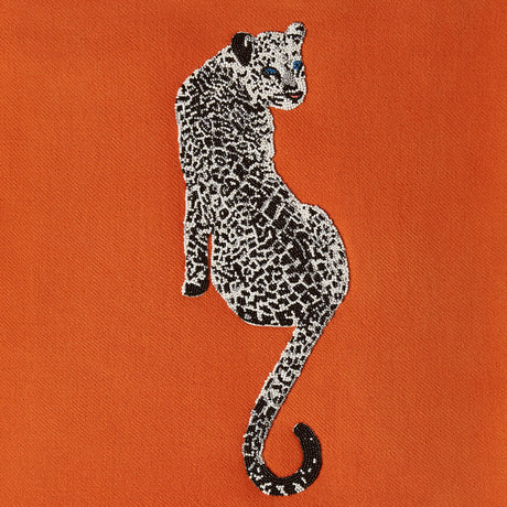 Bead Embroidered Orange Throw | Jonathan Adler Leopard | Oroa.com