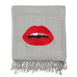 Embellished Merino Wool Throw | Jonathan Adler Lips | Oroa.com