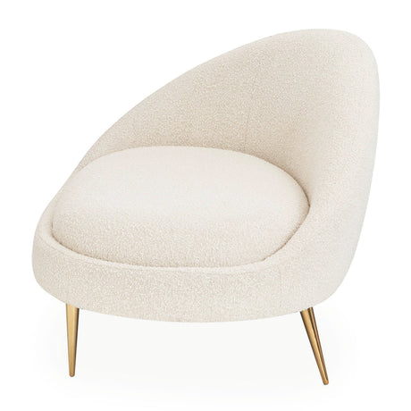 Sloped-Back Bouclé Chaise | Jonathan Adler Ether | Oroa.com