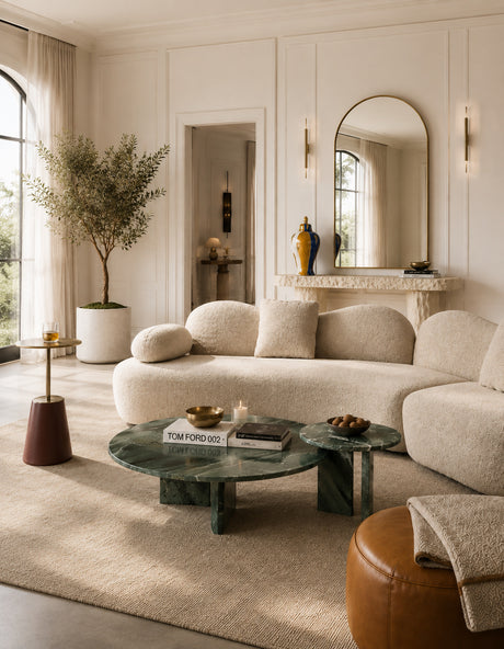 Diamond Green Marble Coffee Table S/2 | OROA