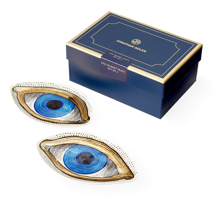 Porcelain Trinket Tray Set (2) | Jonathan Adler Eye | Oroa.com