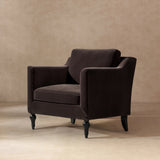 velvet brown chair