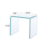 Clear Tempered Glass Side Table - OROA