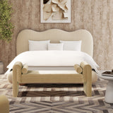 Camel Brown Arched Bench - Mason