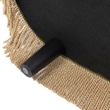 Melindaa - Oval Tufted Bullion Fringe Storage Bench
