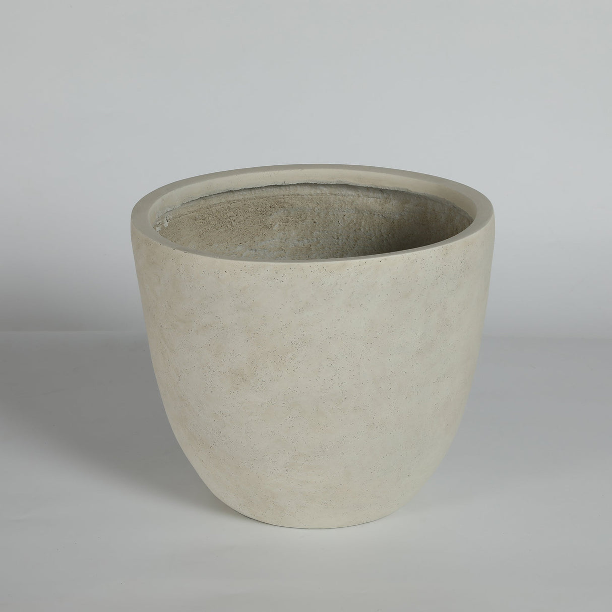 Round Concrete Planter (S/2), Large Outdoor Indoor/Outdoor