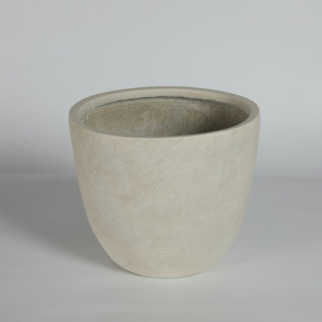 Round Concrete Planter (S/2), Large Outdoor Indoor/Outdoor