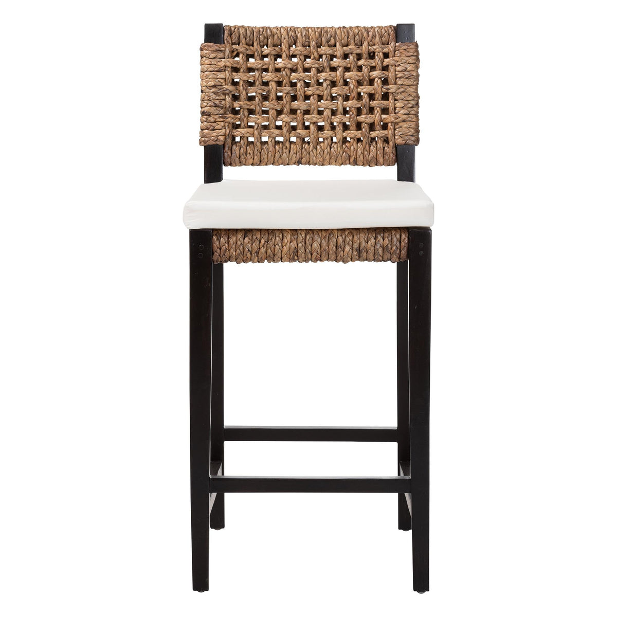 Seagrass and Mahogany Wood Bar Stool – OROA, view 2