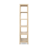Ellis Reclaimed Pine 5-Shelf Open Frame Bookcase, Light Natural Cerused - OROA Online Furniture