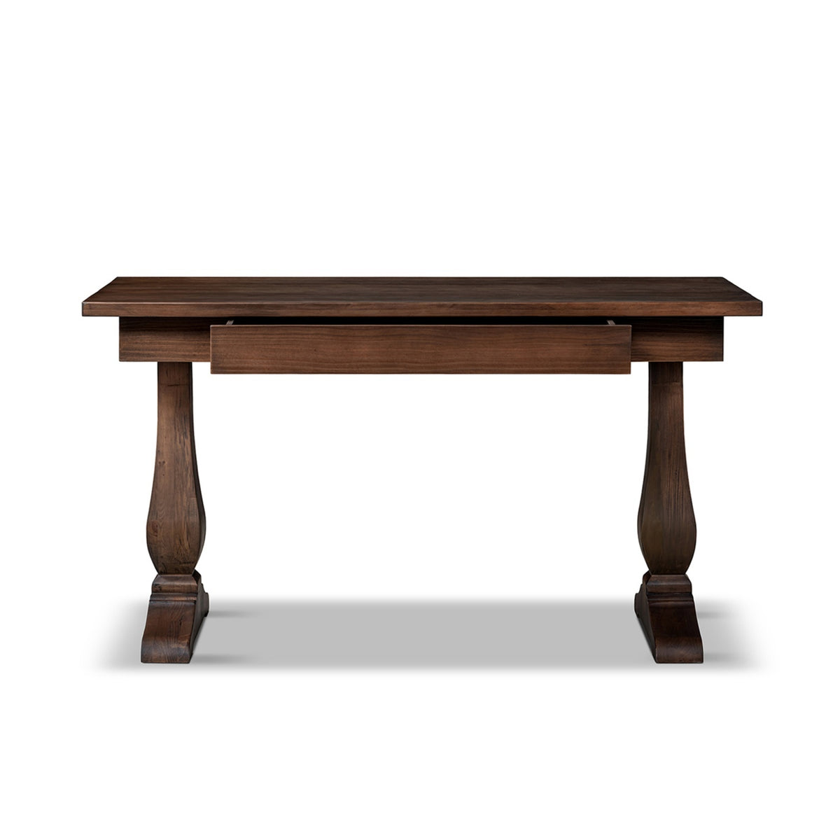Whitmore Reclaimed Pine Writing Desk, Java Brown with Natural Grain - OROA Modern Furniture